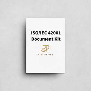 ISO/IEC 42001 document kit featuring templates, policies, procedures, and tools for implementing an AI management system.